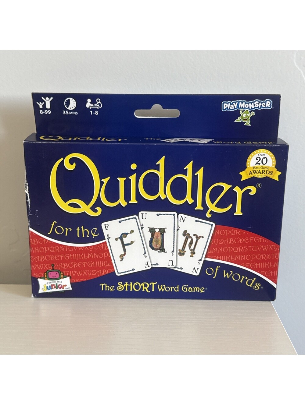 Quiddler Card Game PlayMonster Word Game Ages 8+ 1-8 Players FACTORY SEALED!